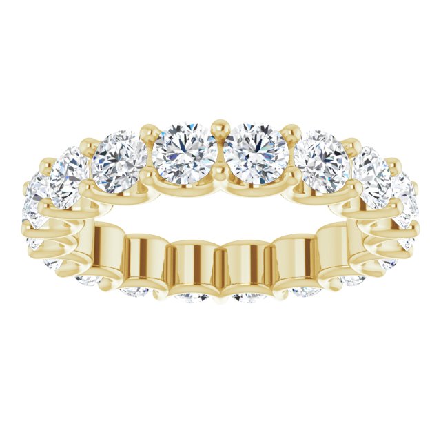 3.78 ct. Round Diamond Eternity Band U Setting-VIRABYANI